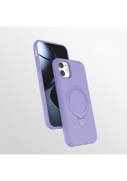Iphone 11 Uyumlu Kılıf Magsafe Şarj Destekli Açılır Standlı Çizilmez Yumuşak Kapak