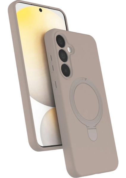 Samsung Galaxy A25 Kılıf Magsafe Şarj Destekli Açılır Standlı Çizilmez Yumuşak Kapak