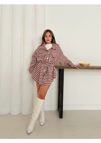 Uzun Kaşe Gömlek Beyazkremit ST255812 fiyatları