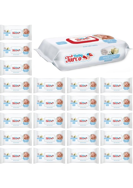 Beyaz Sabun Kokulu Bebek Islak Mendil 24 x 90 Adet