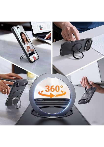 Iphone 17 Air Uyumlu Kılıf Magsafe Şarj Destekli Açılır Standlı Çizilmez Yumuşak Mat Kapak fiyatları