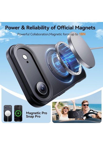 Iphone 17 Air Uyumlu Kılıf Magsafe Şarj Destekli Açılır Standlı Çizilmez Yumuşak Mat Kapak indirimleri