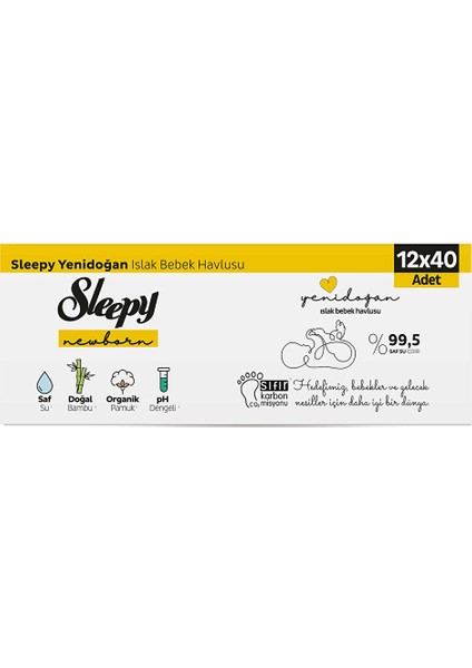Yenidoğan Bebek Islak Mendil 12X40 Adet fiyatları