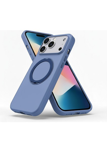 Iphone 17 Pro Max Uyumlu Kılıf Magsafe Şarj Destekli Açılır Standlı Çizilmez Yumuşak Mat Kapak