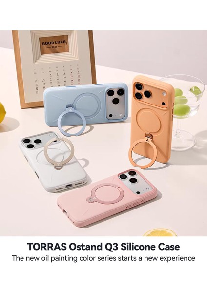 Iphone 17 Pro Max Uyumlu Kılıf Magsafe Şarj Destekli Açılır Standlı Çizilmez Yumuşak Mat Kapak