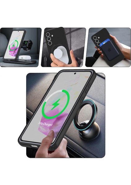 Samsung Galaxy S24 Fe Uyumlu Kılıf Magsafe Şarj Destekli Açılır Standlı Çizilmez Yumuşak Kapak fiyatları