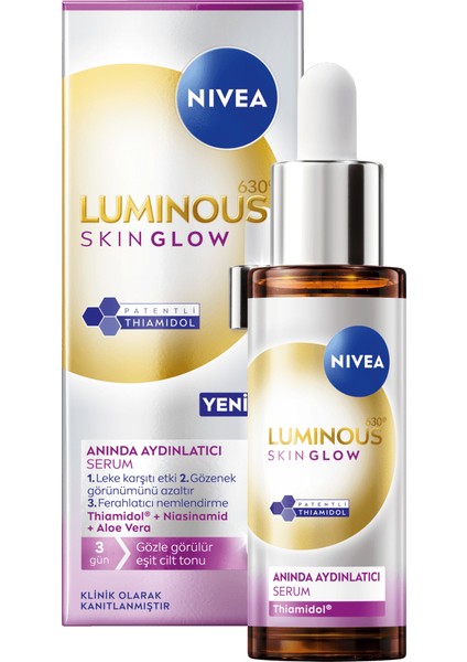 99393 Nıvea LUMINOUS630 Skin Glow Anında Aydınlatıcı Serum 30ML