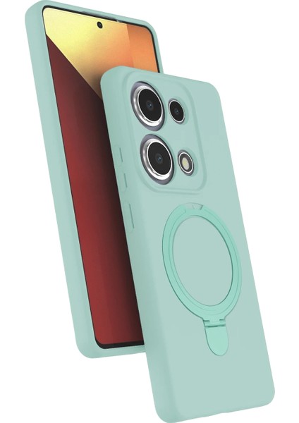 Xiaomi Redmi Note 13 Pro 4g Kılıf Magsafe Şarj Destekli Açılır Standlı Çizilmez Yumuşak Kapak