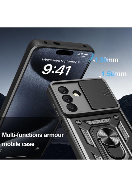 Samsung Galaxy S25 Fe Uyumlu Kılıf Sürgülü Yüzüklü Standlı Armour Darbe Emici Dayanıklı Tank Kapak fırsatları