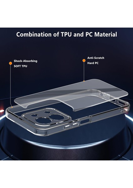 Xiaomi Redmi 15C Uyumlu Kılıf Kamera Çıkıntılı Kristal Şeffaf Kaymaz Silikon Kapak fiyatları