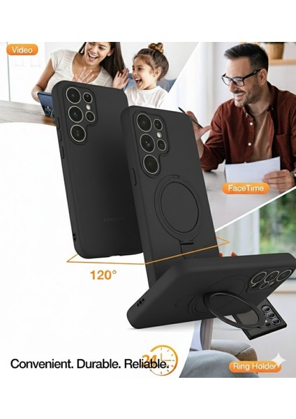 Samsung Galaxy S25 Ultra Uyumlu Kılıf Magsafe Şarj Destekli Açılır Standlı Çizilmez Yumuşak Kapak fiyatları