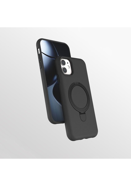 Iphone 11 Uyumlu Kılıf Magsafe Şarj Destekli Açılır Standlı Çizilmez Yumuşak Kapak