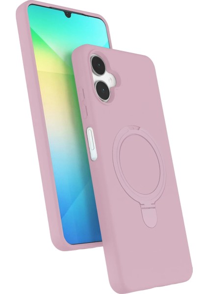 Samsung Galaxy A06 Kılıf Magsafe Şarj Destekli Açılır Standlı Çizilmez Yumuşak Kapak