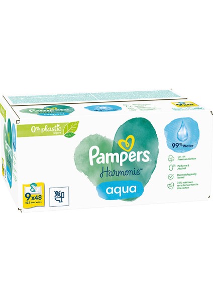 Pampers Aqua Pur. Islak Mendil 9X48 Adet