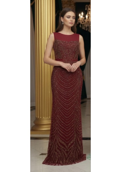 Yeni Sezon Kırmızı Şık Davet Elbisesi Abiye Elbise modelleri