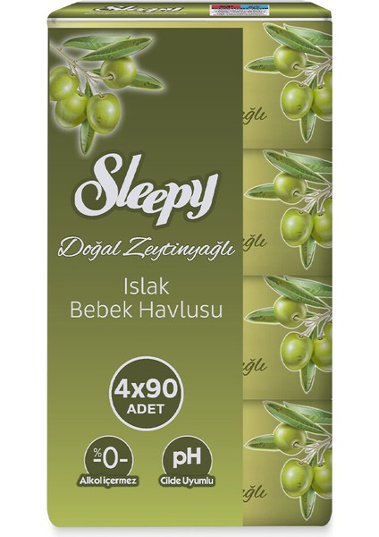 Islak Havlu Zeytinyağlı 4X90'LI fiyatları