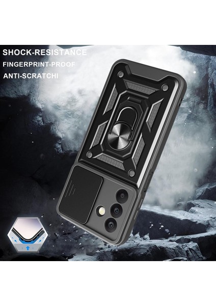 Samsung Galaxy S25 Fe Uyumlu Kılıf Sürgülü Yüzüklü Standlı Armour Darbe Emici Dayanıklı Tank Kapak modelleri