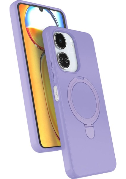 Xiaomi Redmi 13C Kılıf Magsafe Şarj Destekli Açılır Standlı Çizilmez Yumuşak Kapak