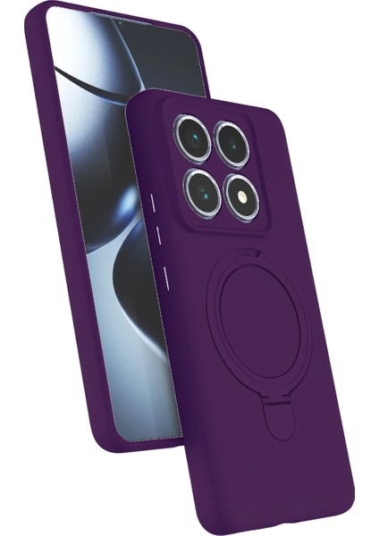 Xiaomi Mi 14T Pro Kılıf Magsafe Şarj Destekli Açılır Standlı Çizilmez Yumuşak Kapak