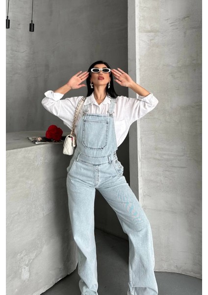 Pantolon Kar Yıkama Salopet Mavi D2514 fiyatları