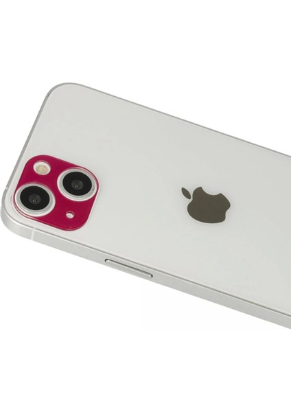 Litae Trend Bfs iPhone 13 Rainbow Kamera Lens Koruma Cam - Koyu Kırmızı