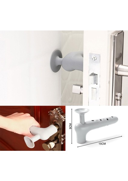 Silikon Duvar Koruyucu Kapı Stoperi Gri (5263)