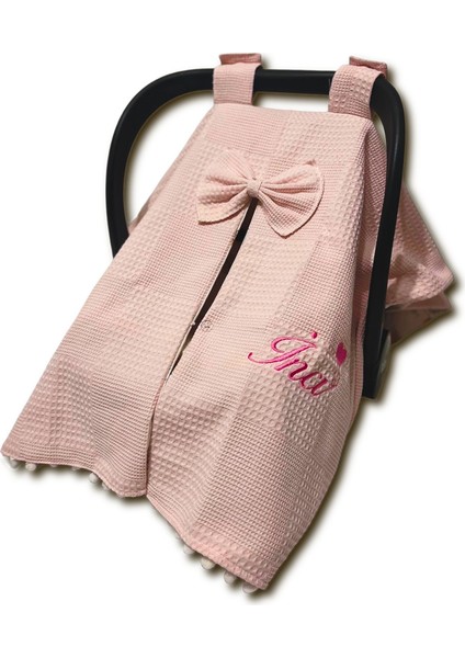 Bebek Puset Örtü %100 Pamuk Çift Taraflı Poplin Waffle_fil Desen