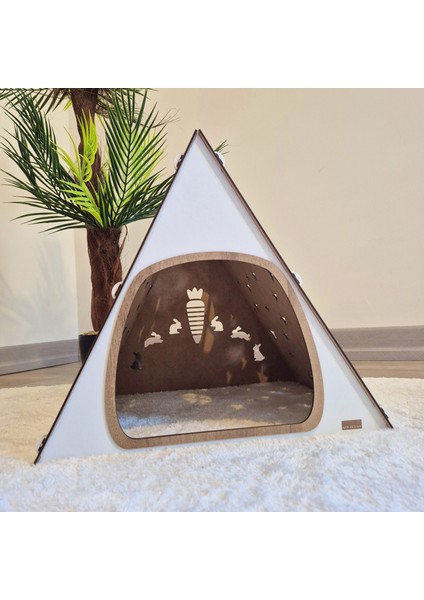 Qpr Desıgn Orta Boy Ahşap Tavşan Kulübesi, Kapalı Alan Tavşan Kulübesi (Medium Size) modelleri