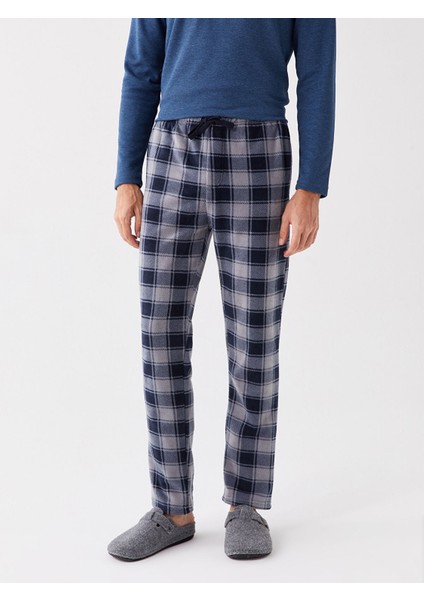 Yeni Sezon Standart Kalıp Ekose Polar Pijama Alt fırsatları