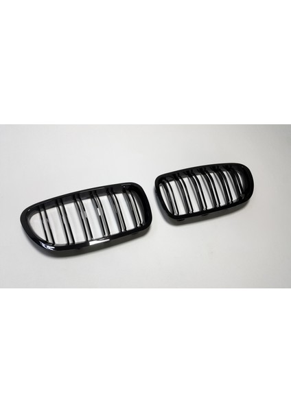 Bmw 5 Serisi F10 F11 M5 Tip Böbrek Panjur Seti Çift Çıta Siyah