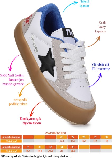 Rida Günlük Cırtlı Bağcıklı Erkek Çocuk Spor Ayakkabı fiyatları