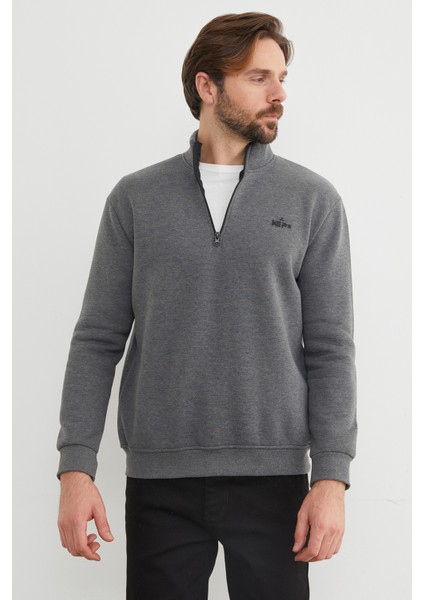 3 Iplik Yarım Fermuarlı Sweatshirt fiyatları