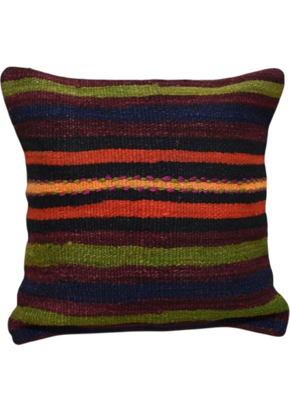 El Dokuma Kilim Kırlent Yastık Kılıfı 0182 - Yeni - Çok Renkli