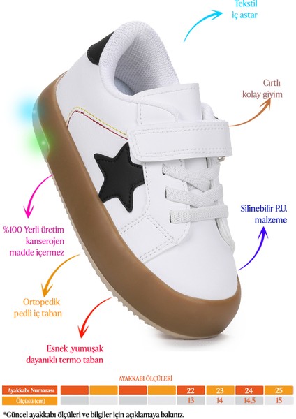 Rena Günlük Cırtlı Işıklı Kız Bebek Spor Ayakkabı fiyatları