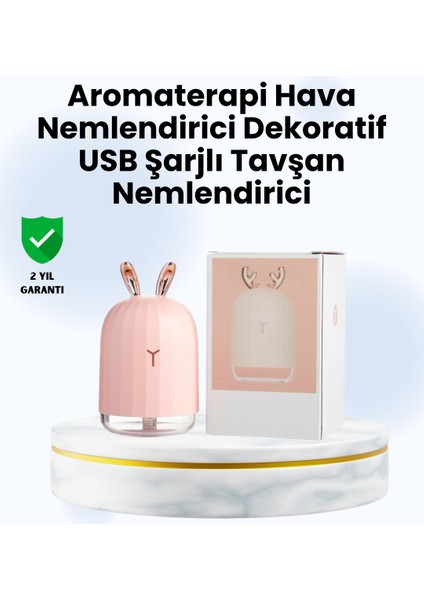 Beyaz Renk Ultrasonik Hava Nemlendirici ve Aromaterapi Difüzörü