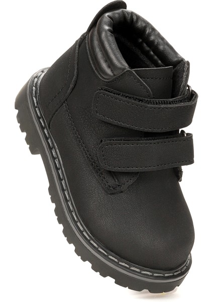 Azka Cırtlı Kız Çocuk Bot Ayakkabı Siyah - Siyah