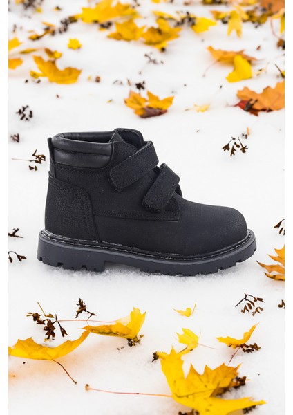Azka Cırtlı Kız Çocuk Bot Ayakkabı Siyah - Siyah modelleri