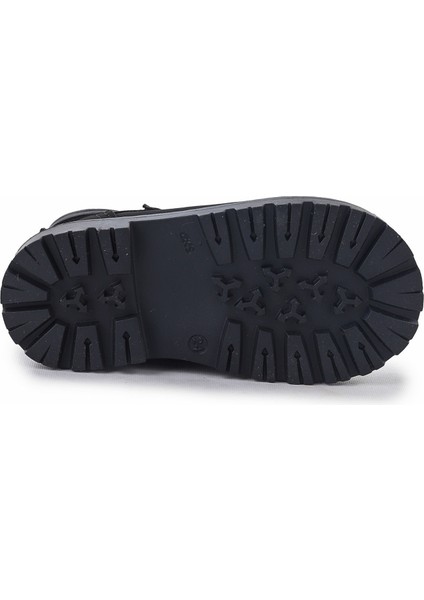 Azka Cırtlı Kız Çocuk Bot Ayakkabı Siyah - Siyah indirimleri