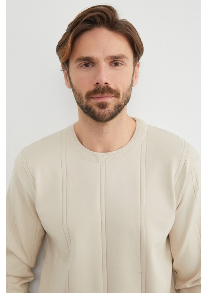 Şeritli Bisiklet Yaka Triko Kazak indirimleri