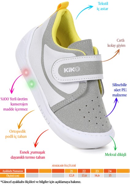 Kugan Cırtlı Işıklı Erkek Bebek Yürüyüş Spor Ayakkabı fiyatları