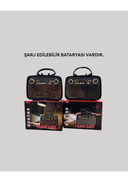 Nostaljik Radyo Görünümlü Bluetooth Hoparlör – Fm/am Yayın, Kablosuz Bağlantı, Şarj Edile fırsatları