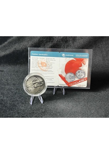 Darphane T625 Gökbey – Savunma Sanayi Serisi No: 1 Gümüş Sikke fiyatları