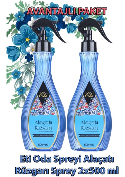 Asfstore Eti Oda Spreyi Alaçatı Rüzgarı Sprey 500 ml 2 Adet