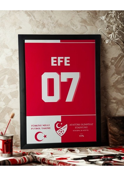 Kişiye Özel Milli Takım Forması Tasarımlı Tablo