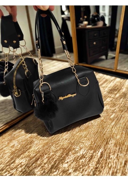 Ponpon Detaylı Bayan Çanta