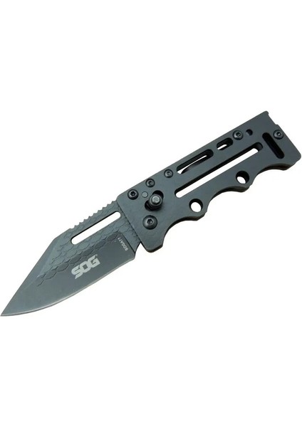 Sog AC77BK Siyah Yaprak Kamp Çakı 15 cm - Metal Sap, Kılıflı