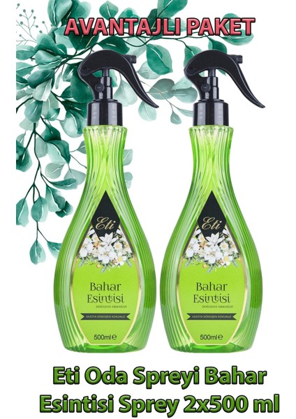 Asfstore Eti Oda Spreyi Bahar Esintisi Sprey 500 ml 2 Adet