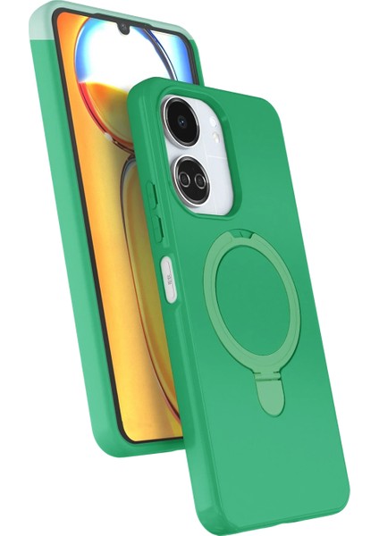 Xiaomi Redmi 13C Kılıf Magsafe Şarj Destekli Açılır Standlı Çizilmez Yumuşak Kapak