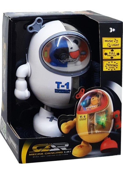 Işıklı Müzikli Kedi Robot Beyaz modelleri