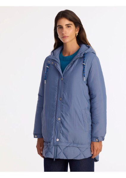 Geniş Kapüşonlu Yaka Uzun Kol Pardösü modelleri